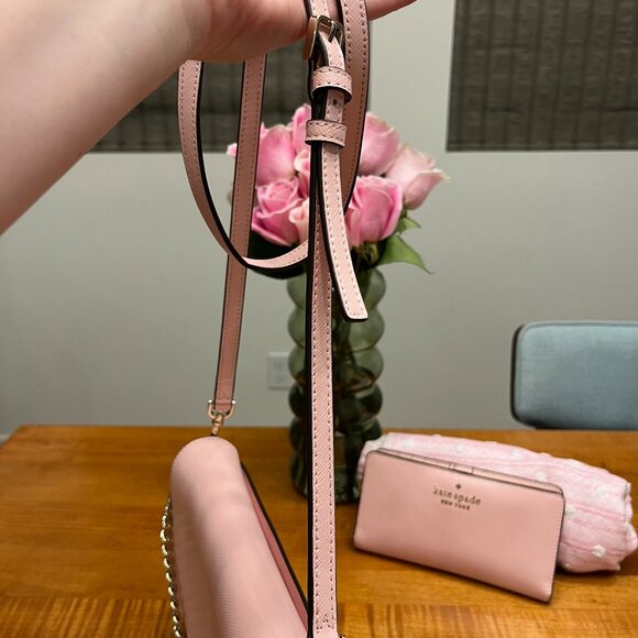 Kate Spade Pink Carson Crossbody Bag with chain - Picture 12 of 15